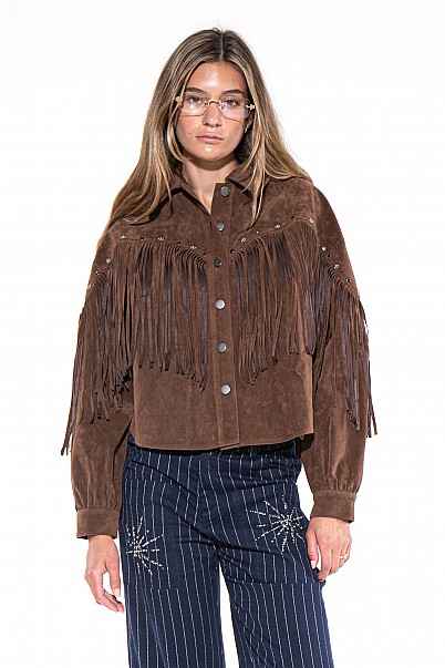 WESTERN FRINGE SUEDE JACKET