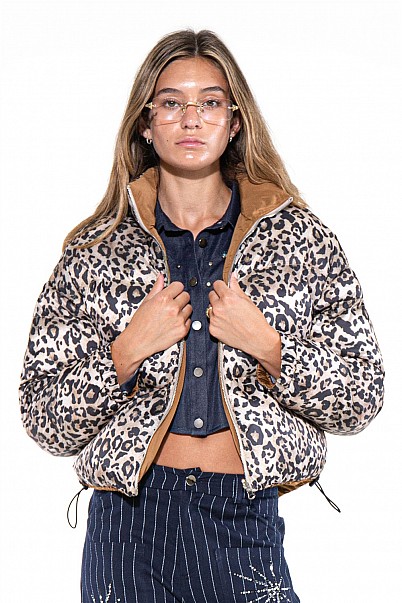 LEOPARD REVERSIBLE PUFFER JACKET