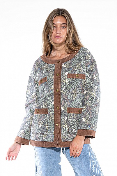 WOODLAND TRAILS CORDUROY TRIM JACKET