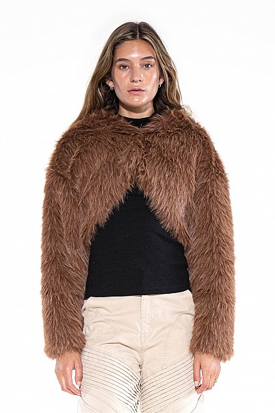 WILDWOOD FAUX FUR HOODIE JACKET