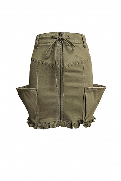 WILD CANYON POCKET RUFFLE SKIRT