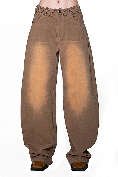 DESERT FADE LACE-UP BARREL PANTS