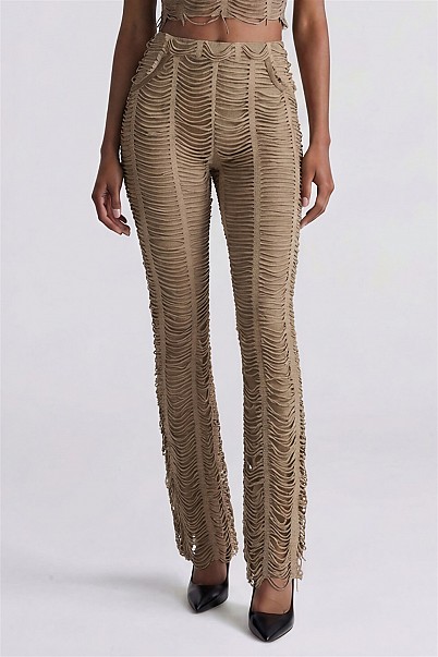 RAZE TEXTURED FLARE PANTS
