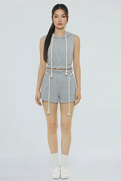ROPE REVIVAL CROPPED HOODIE SHORT SET