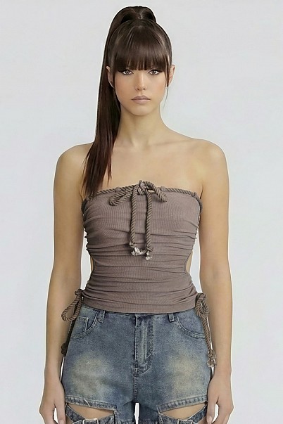 CANYON ROPE RUCHED TUBE TOP